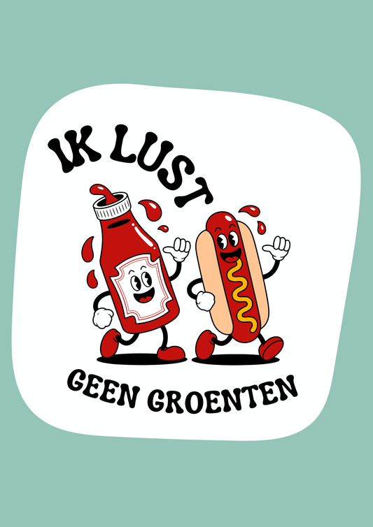 Kleurrijk truitje - LUST GEEN GROENTE